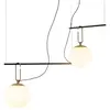 Image de ARTEMIDE lampe à suspension NH S3 2 ARMS (Blanc - Verre soufflé, laiton, acier)
