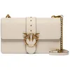 Image de PINKO Sac à épaule bandoulière crème pour femme - Love One Classic ST. CL. M Bianco Seta - Antique Gold 316806
