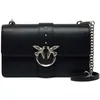 Image de PINKO Sac à épaule bandoulière noir pour femme - Love One Classic ST. CL. M Nero - Old Silver 316799