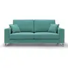 Image de Michael canapé en tissu imperméable antitache t03 146 cm vert aquamarine