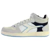 Image de Basket Montante Cuir Diadora Magic Demi Twin - Gris Ciel - Blanc