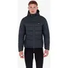 Image de Veste à capuche Santini Puff noir pur - Coupe Classic - S