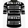 Image de Maillot Santini X Pirelli Sport Club manche courte noir blanc - Coupe Slim - S