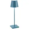 Image de Lampe De Table Led Zafferano Poldina Pro Avio Blue Rechargeable Dimmable Autonomie Jusqu'à 12 H Ip65 Usage Extérieur