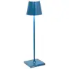 Image de Lampe De Table Led Poldina Pro Micro Blu Capri, Rechargeable Et Dimmable Avec Une Autonomie Jusqu'à 12 Heures