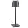 Image de Lampe De Table Poldina Gris Foncé Avec Cable 230v Led Dimmable 11x38 Cm Design Moderne En Aluminium