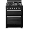Image de Cuisiniere mixte la germania sm61dfn noir 3 gaz 1 plaque electrique 2 fours 60l 30l