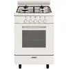 Image de Cuisinière Alpha 53 X 50 Cm Blanche/plan De Cuisson Inox - Four Tout Ga Glem - Ga551gwh