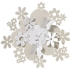 Image de ARTI E MESTIERI horloge murale DAISY (Ivoire et blanc marbre - Métal verni)