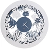 Image de ARTI E MESTIERI horloge murale NETTUNO (Bleu et blanc marbre - Métal verni)