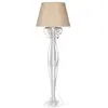 Image de ARTI E MESTIERI lampadaire CIRCEO (Marbre blanc, diffuseur sable - Métal et tissu)