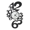 Image de ARTI E MESTIERI horloge murale LUPIN GRANDE (Noir et blanc marbre - Métal verni)