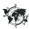 Image de ARTI E MESTIERI horloge murale PLANISFERO PICCOLO (Ivoire et noir - Métal verni)