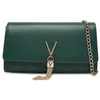 Image de Valentino Divina - Grande pochette avec bandoulière Vert-Bosco VBS1R401G-P71