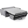 Image de Canapé convertible express 3 places SKY - Tissu Gris - matelas 14cm - 192 x 100 x 88 cm