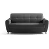 Image de Canapé convertible express 3 places sky - tissu anthracite - matelas 14cm - 192 x 100 x 88 cm