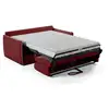 Image de Canape convertible 3 places agathe express mad in italy tissu rouge liseré gris 175x100x87 BL0093LTBRBORD