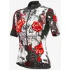 Image de Maillot Alé PRR Skull manche courte noir blanc rouge femme - M