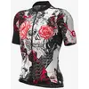 Image de Maillot Alé PRR Skull manche courte blanc noir rouge - S