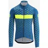 Image de Maillot Alé PRR Stars manche longue bleu jaune fluo - L