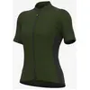Image de Maillot Alé Color Block manche courte vert olive foncé noir femme - M