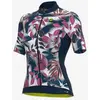Image de Maillot Alé PRS Garden manche courte bleu blanc rose femme - L