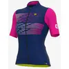 Image de Maillot Alé PRS Logo manche courte bleu marine fuchsia femme - L