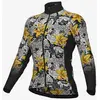 Image de Maillot Alé PRR Hibiscus manche longue jaune noir blanc femme - S