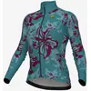Image de Maillot Alé PR.E Flower manche longue vert turquoise violet femme - S