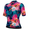 Image de Maillot Alé PR.E Jardin manches courtes bleu rose multicolore femme - M