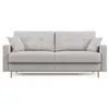 Image de Megan canapé convertible en microfibre détachable t11 168 cm (mat. 120x197) gris clair