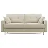 Image de Megan canapé convertible en microfibre détachable t11 188 cm (mat. 140x197) creme