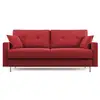 Image de Megan canapé convertible en microfibre détachable t11 208 cm (mat. 160x197) rouge