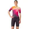 Image de Combinaison Castelli Free San Remo 3 Rosso Corsa manches courtes violet orange femme - S