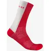 Image de Chaussettes Castelli Logo 18 Merino blanc rouge - S-M