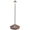 Image de Lampe De Table Led Pina Pro Corten Rechargeable Et Dimmable Sans Fil Zafferano