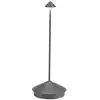 Image de Lampe De Table Led Sans Fil Rechargeable Et Dimmable Pina Pro Gris Foncé Zafferano