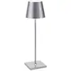 Image de Lampe De Table Led Poldina Pro Silver Leaf, Rechargeable Et Dimmable Avec Une Autonomie Allant Jusqu'à 12 Heures