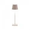 Image de ZAFFERANO set de 3 lampes de table POLDINA (Sable - Aluminium peint et polycarbonate)