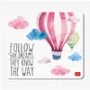 Image de Tapis de souris - LEGAMI - Follow Your Dream - PVC antireflet & antipoussière - 21×18 cm - Multicolore motivant