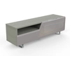 Image de MUNARI meuble TV MK160 jusqu'à 65" Collection CORTINA SIDE (Chêne gris / Gris clair - bois, Verre et métal)