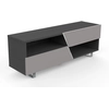 Image de MUNARI meuble TV MK162 jusqu'à 65" Collection CORTINA WAVE (Orme foncé / Gris clair - bois et métal)