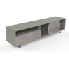 Image de MUNARI meuble TV MK195 jusqu'à 75" Collection CORTINA GAME (Chêne gris / Gris clair - bois, Verre et métal)