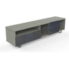Image de MUNARI meuble TV MK195 jusqu'à 75" Collection CORTINA GAME (Chêne gris / Gris foncé - bois, Verre et métal)