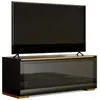Image de MUNARI meuble TV GENOVA GE 126 GE126NE (Noir mat - Verre)
