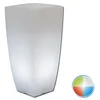 Image de Pot de Fleurs Agave Carré avec LED Multicolor avec Batterie H90 40x40 cm