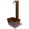 Image de Fontaine de jardin - 42/QVR - Métal peint - Base ciment - Couleur rouille