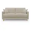 Image de Edgar canapé lit convertible en tissu felis imperméable t03 200 cm (mat. 160x197) beige