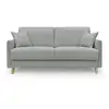 Image de Edgar canapé lit convertible en tissu felis imperméable t03 180 cm (mat. 140x197) gris clair