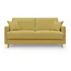 Image de Edgar canapé lit convertible en tissu felis imperméable t03 200 cm (mat. 160x197) jaune